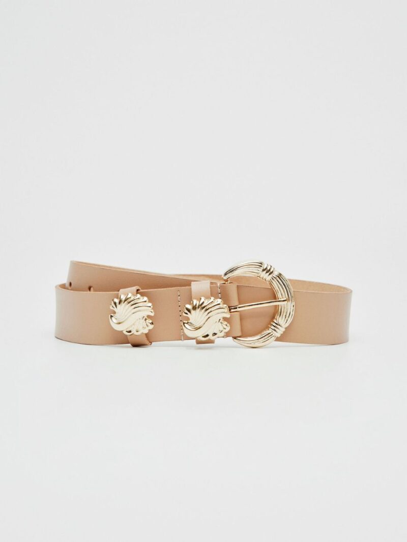 Shell-leather-belt-beige-leather-twist.