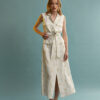 Grace Embroidered Sleeveless Dress Ecru | Ananke - Image 3