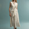 Grace Embroidered Sleeveless Dress Ecru | Ananke - Image 2