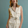 Grace Embroidered Sleeveless Dress Ecru | Ananke - Image 4