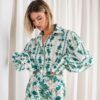 Emerald Floral Linen Shirt Green | Ciel Concept - Image 4