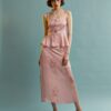 Satin Button Printed Logo Top Pink | Ananke - Image 2
