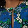 Keyhole Midi Dress Flowers Blue | We Are Design - Image 4