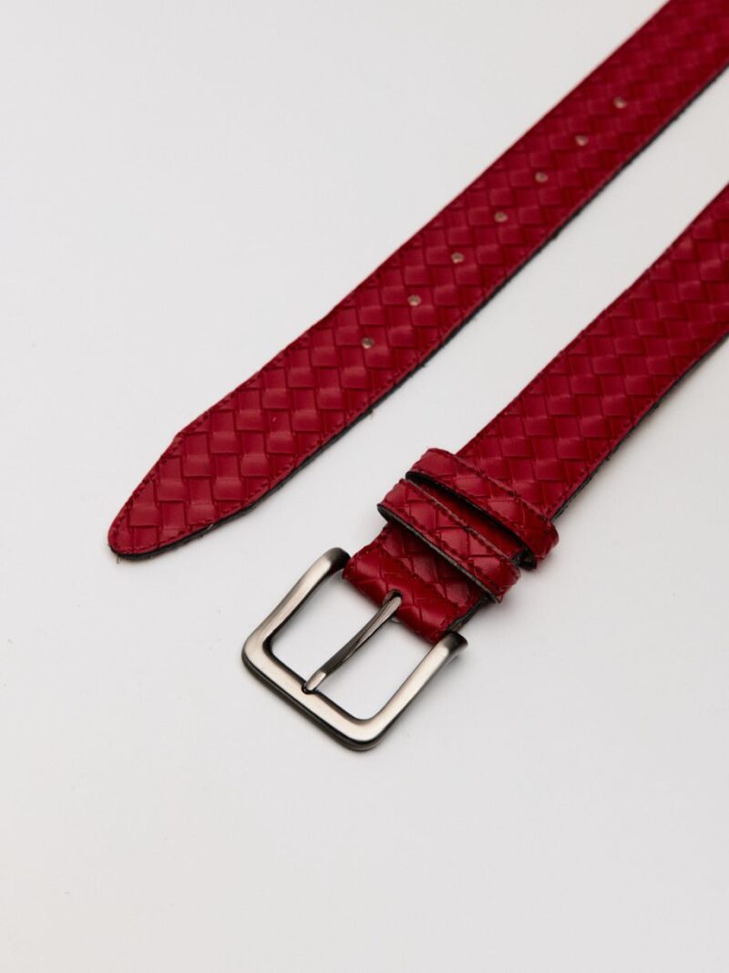 LEATHERTWIST-ECO-LEATHER-BELT-RED-GRACE