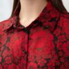 Long-Sleeve Chifon Shirt Flowers Red | We Are Design - Image 4