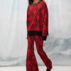 Oversized Printed Sweater Flowers Red | We Are Design - Image 3