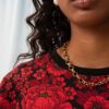 Oversized Printed Sweater Flowers Red | We Are Design - Image 2