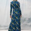 Ruched Jersey Dress Flowers Blue | We Are Design - Image 2