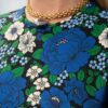 Ruched Jersey Dress Flowers Blue | We Are Design - Image 4