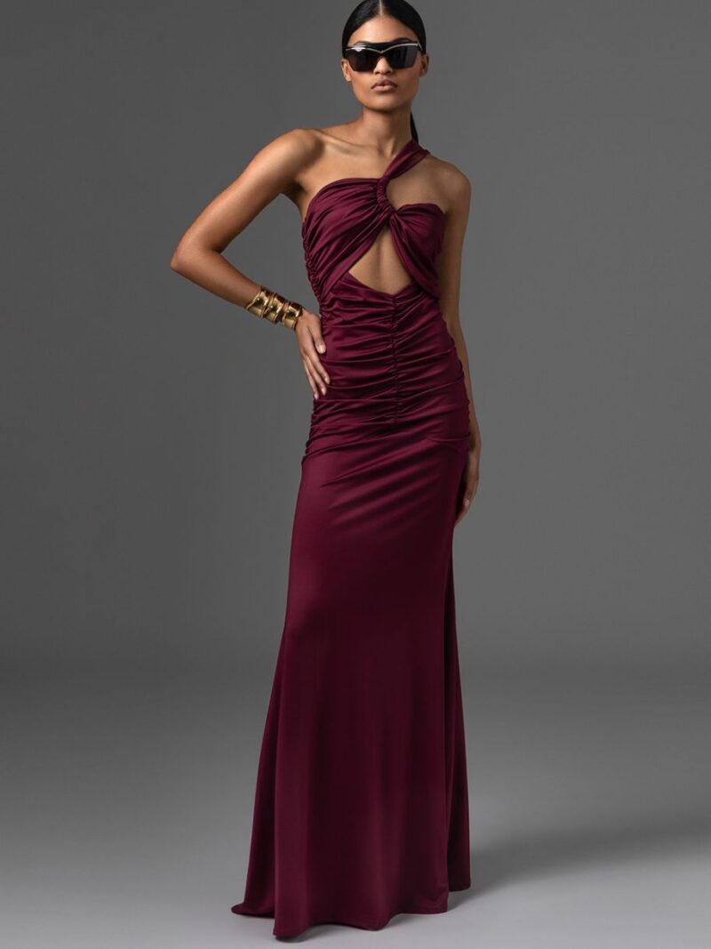 Salma Maxi Dress Bordeaux | Forever young the label