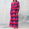 Straight Line Maxi Dress Mountains Red | We Are Design - Image 2