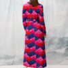 Straight Line Maxi Dress Mountains Red | We Are Design - Image 3