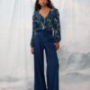 Ruffled Chifon Blouse Flowers Blue | We Are Design - Image 4