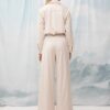 Wide-Leg Pleated Pants Ivory Stripes | We Are Design - Image 2