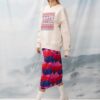 WRAP MIDI SKIRT MOUNTAINS RED WEV ARE DESIGN