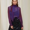 Violet Printed Gradient Purple Top | Ananke - Image 4