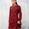 Flared Mini Dress Flowers Red | We Are Design - Image 3