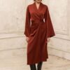 Lorenne Midi Dress tobacco | Ciel Concept