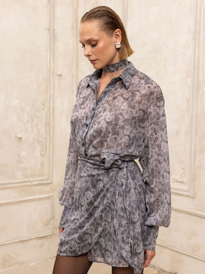 Unveiled Lace Shirt Grey | Ciel Concept