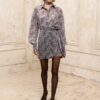 Unveiled Lace Wrap Skirt Grey | Ciel Concept