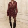 Unveiled Lace Skirt Wrap Bordeaux | Ciel Concept