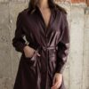 Oversized Faux Leather Jacket/Dress Bordeaux | Zografos - Image 4