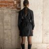 Oversized Eco Leather Jacket/Dress Black | Zografos - Image 3