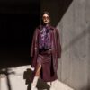Eco Leather Skirt With Slit Bordeaux | Zografos