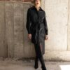 Oversized Eco Leather Jacket/Dress Black | Zografos - Image 2