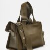 Iria Mini Bag Khaki | Leather Twist - Image 2