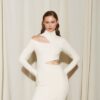 Clara Rib Knit White Dress | Ananke - Image 2