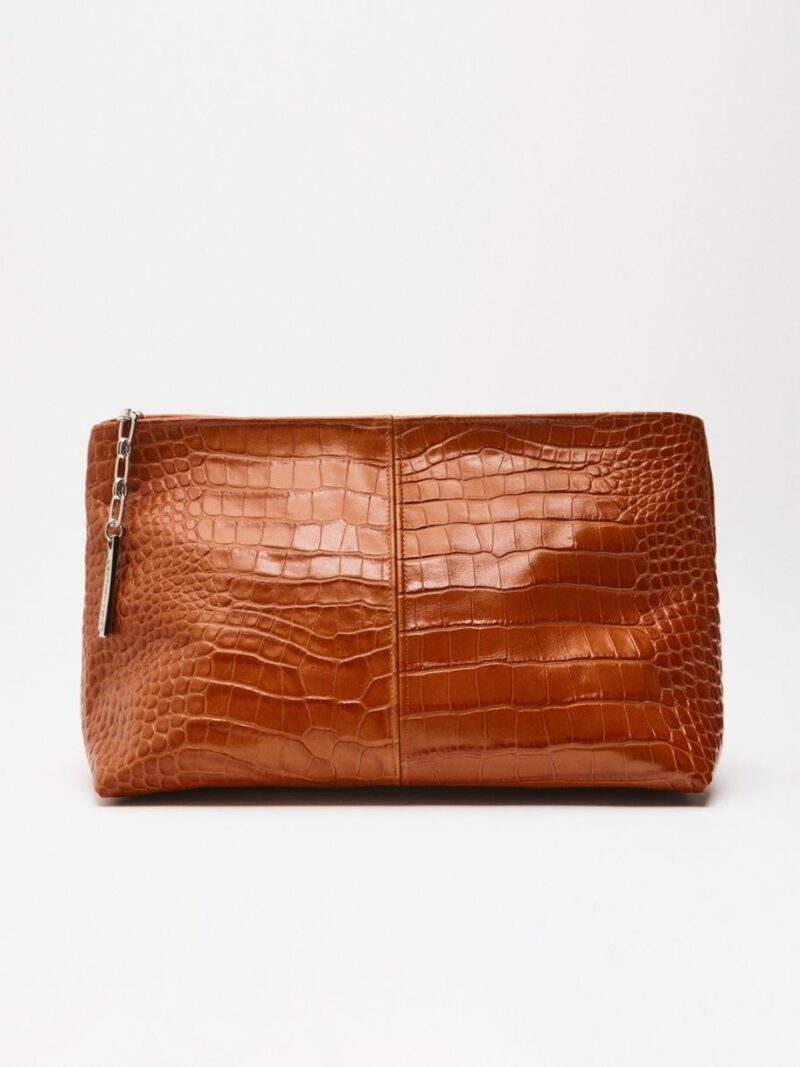 Leticia Croco Tabac Bag | Leather Twist