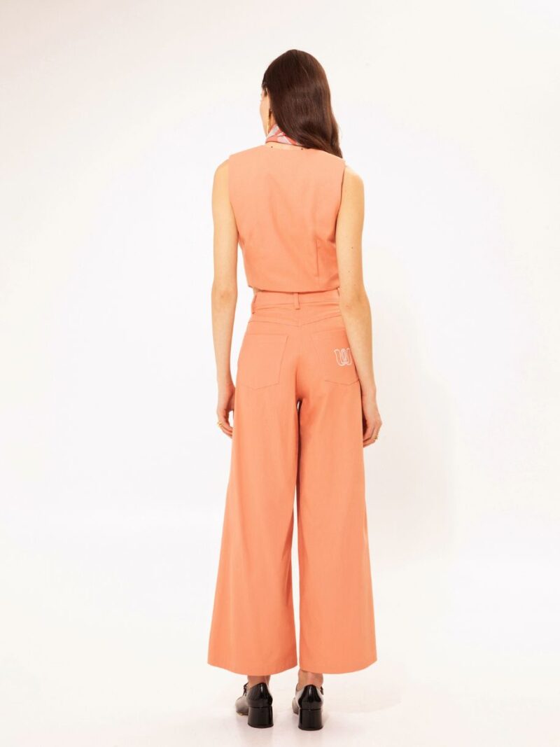 Wide Leg Denim Pants Peach | We Are Design - Image 3