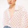 Long-Sleeve Chiffon Shirt Poua Red | We Are Design