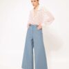 Wide Leg Denim Pants Blue | We Are Design
