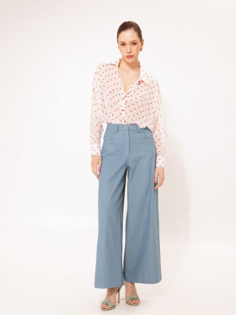 Wide Leg Denim Pants Blue | We Are Design - Image 2