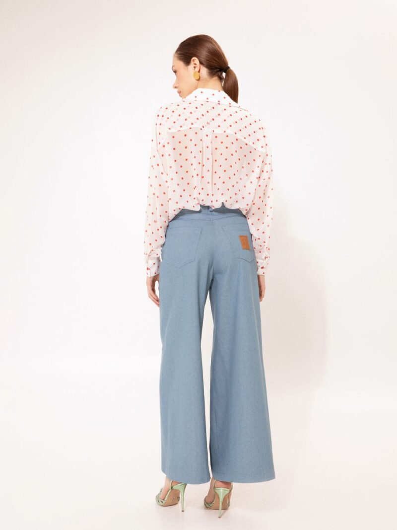 Wide Leg Denim Pants Blue | We Are Design