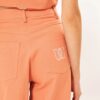Wide Leg Denim Pants Peach | We Are Design