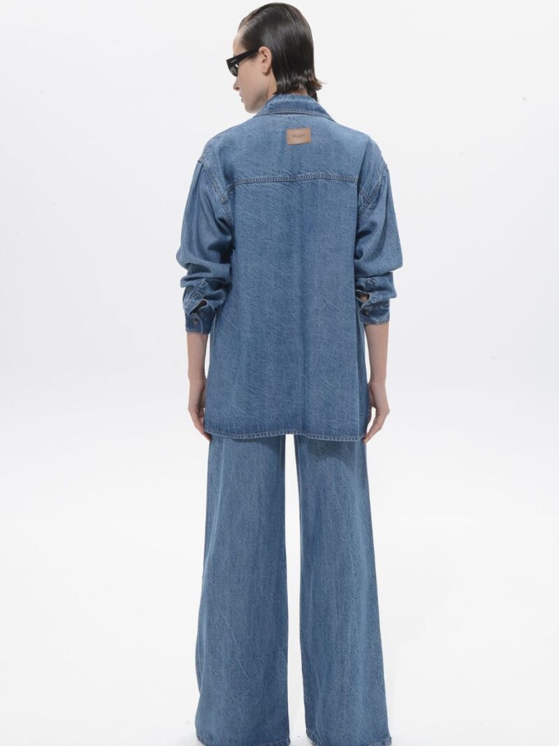 Veronica Mid Blue Tencel Jacket | Sac & Co - Image 2