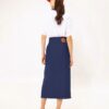 Straight-line Midi Skirt Denim Blue | We Are Design