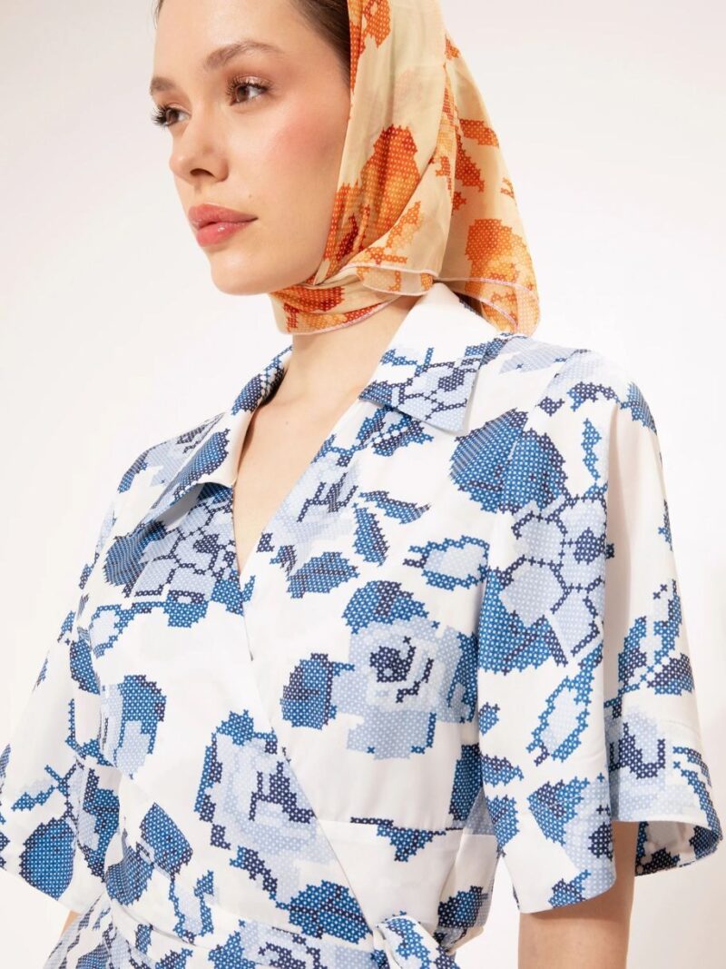 Wrap Midi Dress Kentima Blue | We Are Design