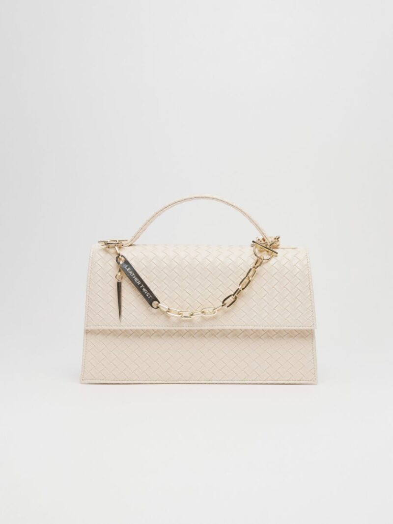 Jackie Crossbody Bag Ecru | Leather Twist - Image 4
