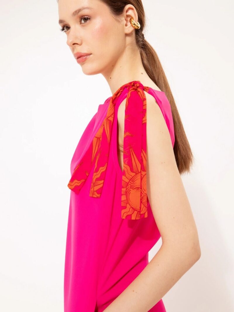 Sleeveless Midi Dress Fuchsia | We Are Design