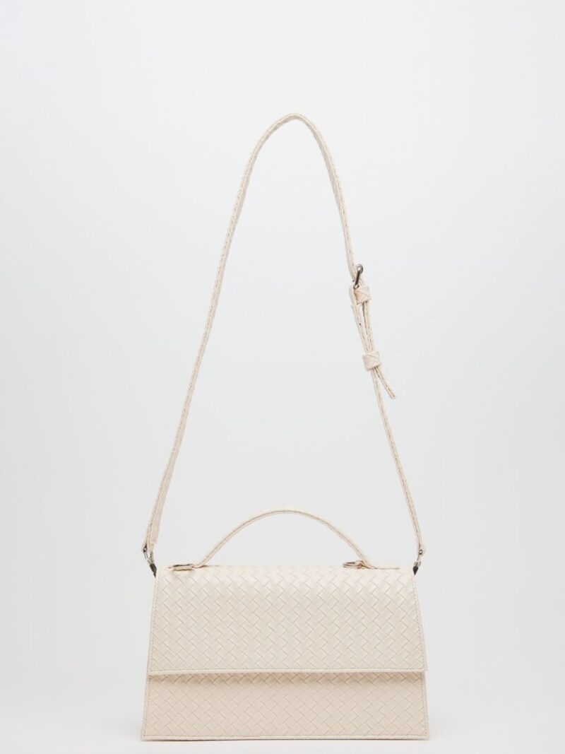 Jackie Crossbody Bag Ecru | Leather Twist