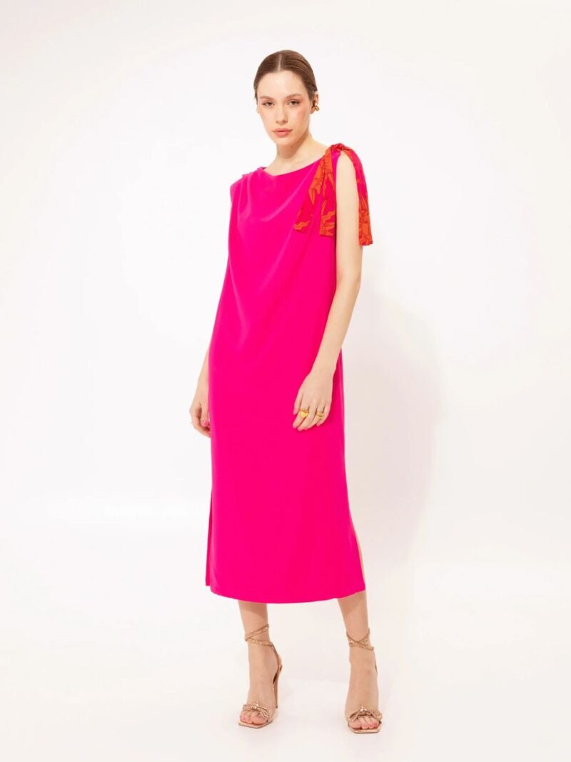 Sleeveless Midi Dress Fuchsia | We Are Design