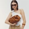 Dimi Textured Clutch Tabac | Leather Twist