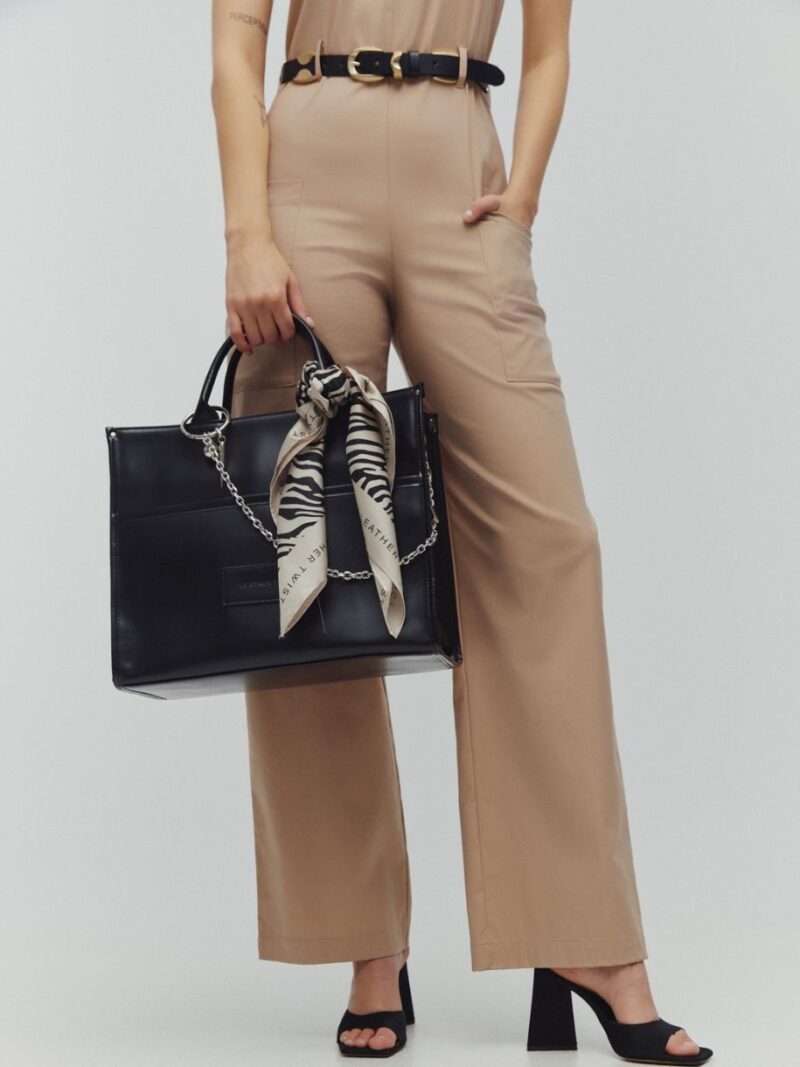 Abby Shopper Bag Black | Leather Twist - Image 2