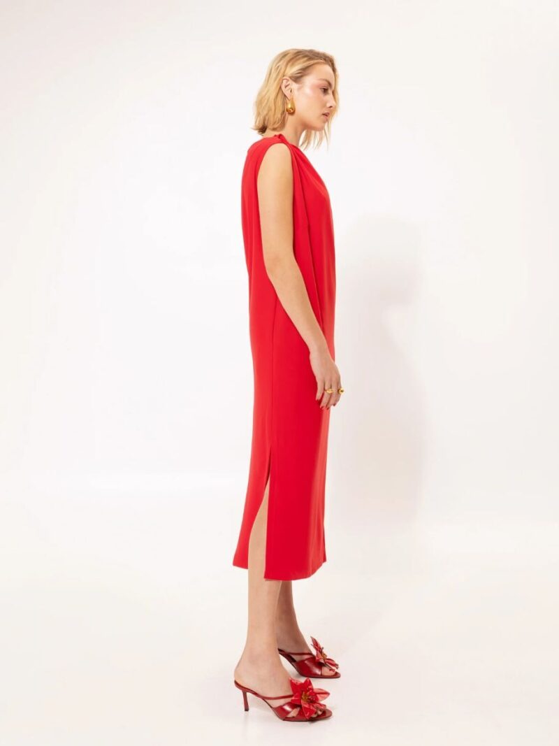 Sleeveless Midi Dress Red | We Are Design - Image 2
