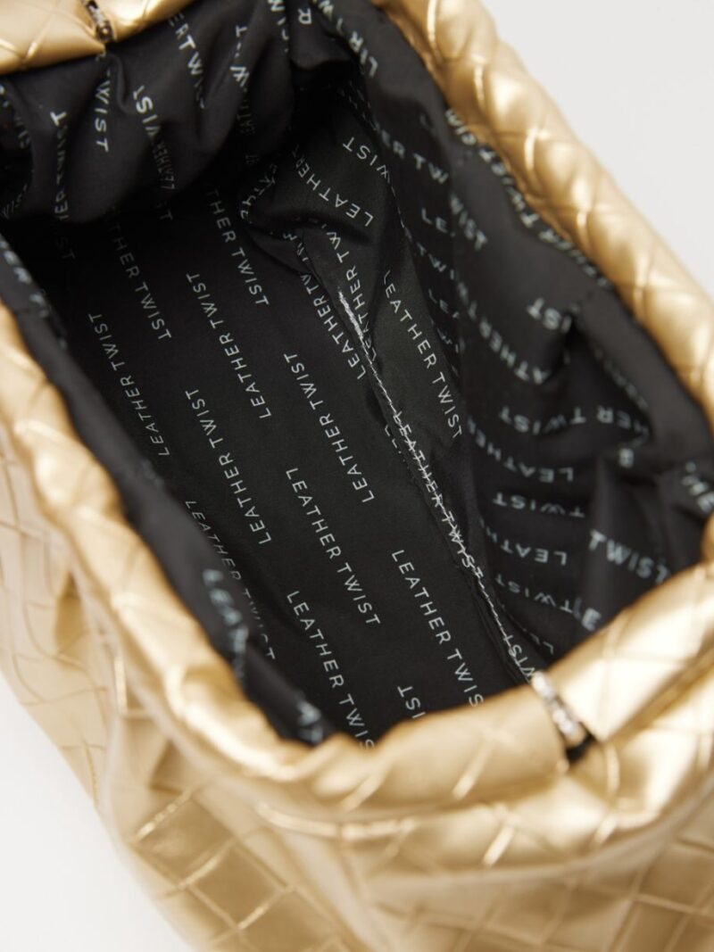 Dimi Textured Clutch Gold | Leather Twist - Image 4