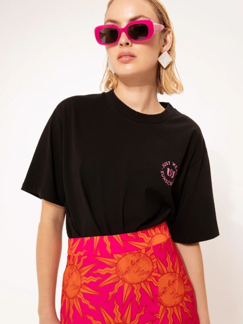 Oversized T-shirt Sun Black | We Are Design